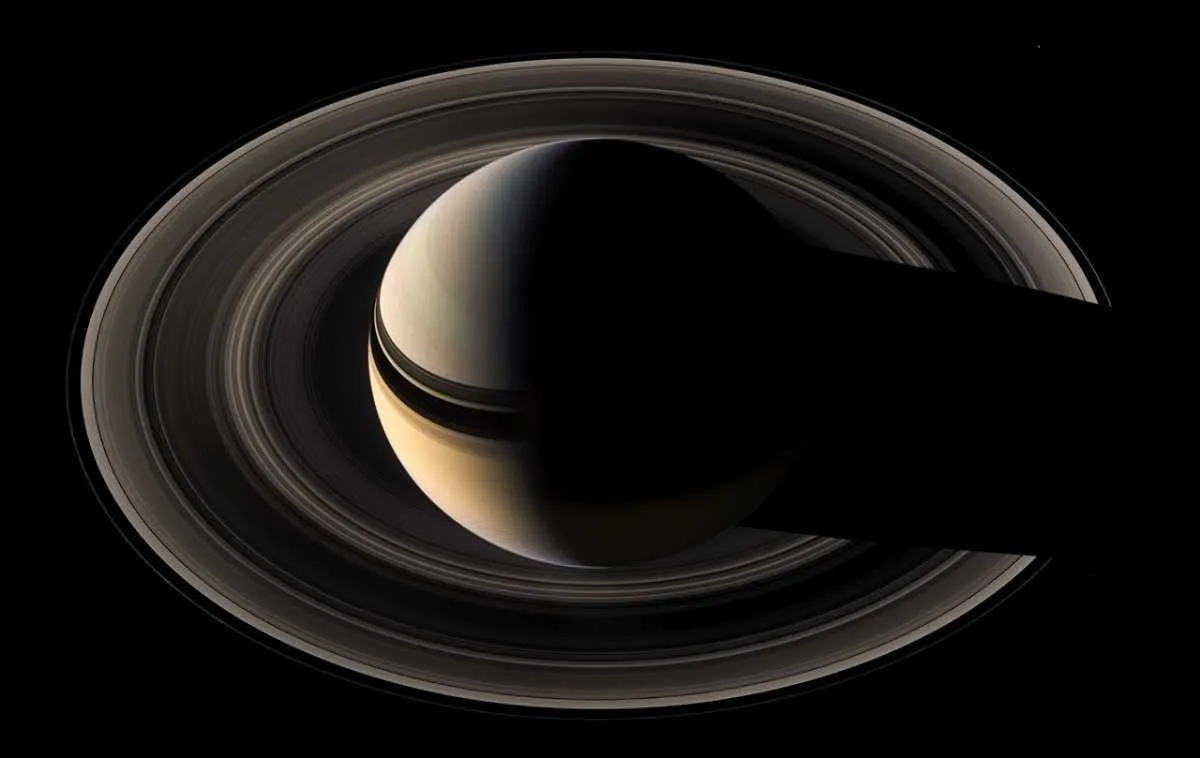 Saturn casts a shadow in its rings © NASA Saturn casts a shadow in its rings © NASA