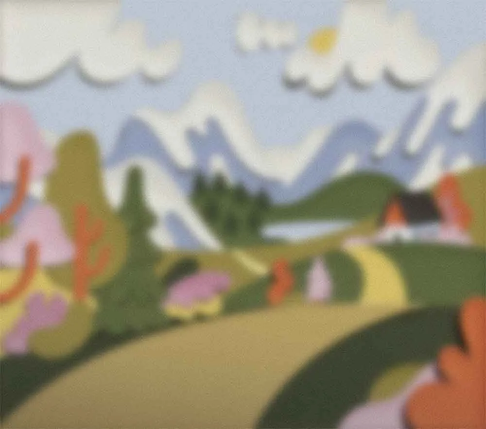 Illustration that demonstrates the effects of cataracts. The image is blurry