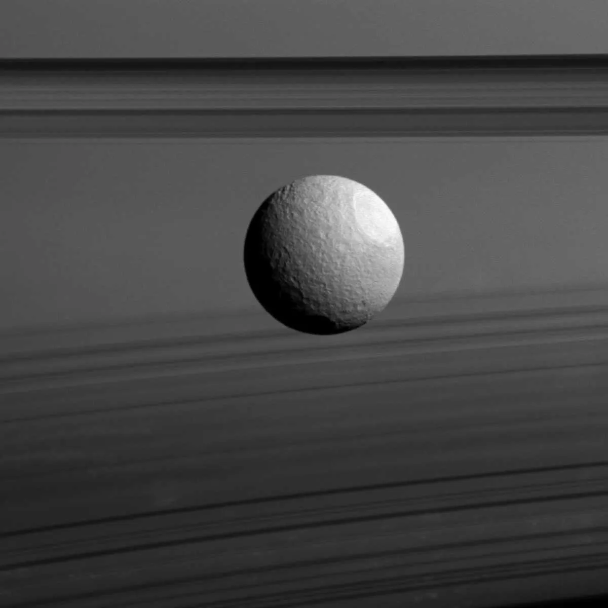 Saturnian moon Tethys © NASA Saturnian moon Tethys © NASA