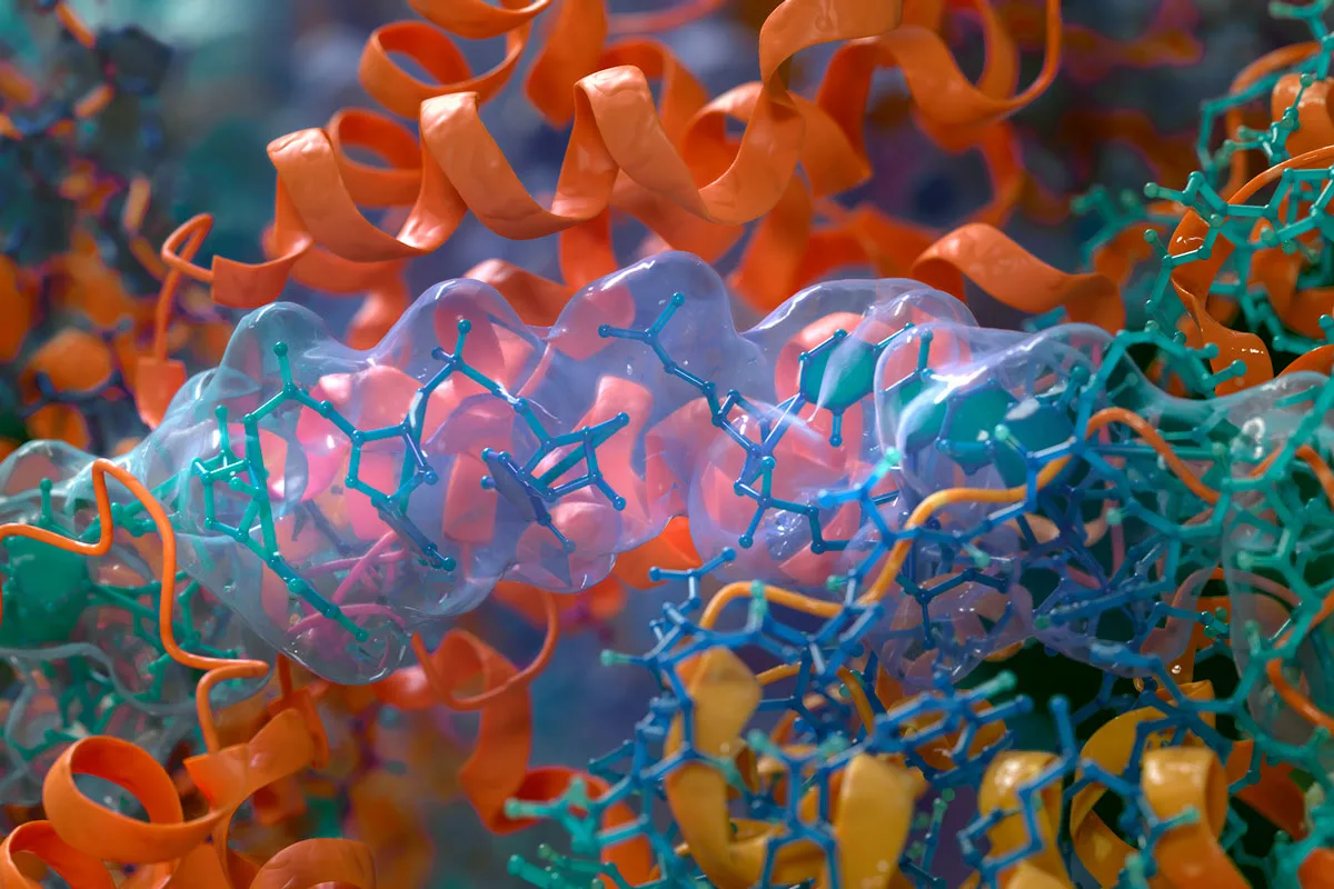 Molecular biology, conceptual illustration.